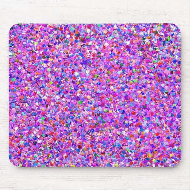 Multicolor Mosaic Modern Grit Glitter #8 Mouse Mat (Front)