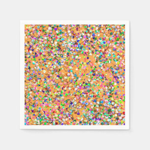 Multicolor Mosaic Modern Grit Glitter #9 Napkin