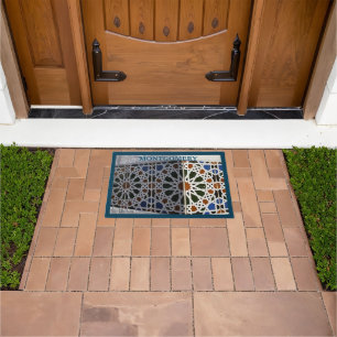 Multicolor Mosaic Tiles Design Personalise Doormat