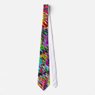 Multicolor Mosaic Wave Pattern #2 Tie