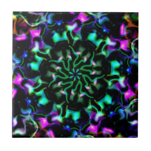 Multicolor neon abstract tile