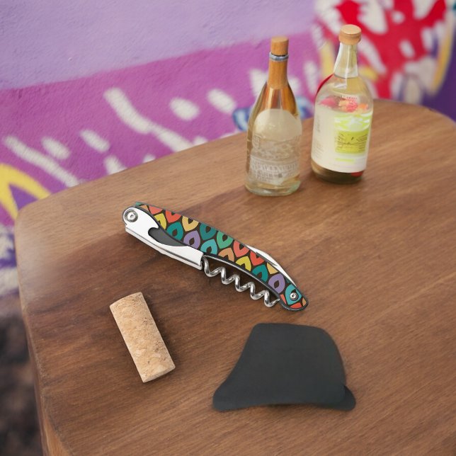 Multicolor Ogee Pattern Corkscrew (Corkscrew Bottle Opener)
