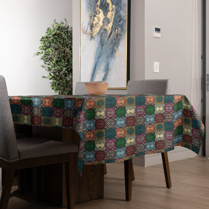 Multicolor Owl Pattern Tablecloth