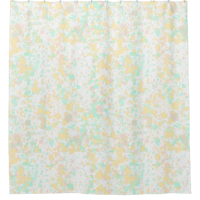 Multicolor Paint Splatter Shower Curtain (Front)