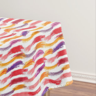 Multicolor paint strokes tablecloth