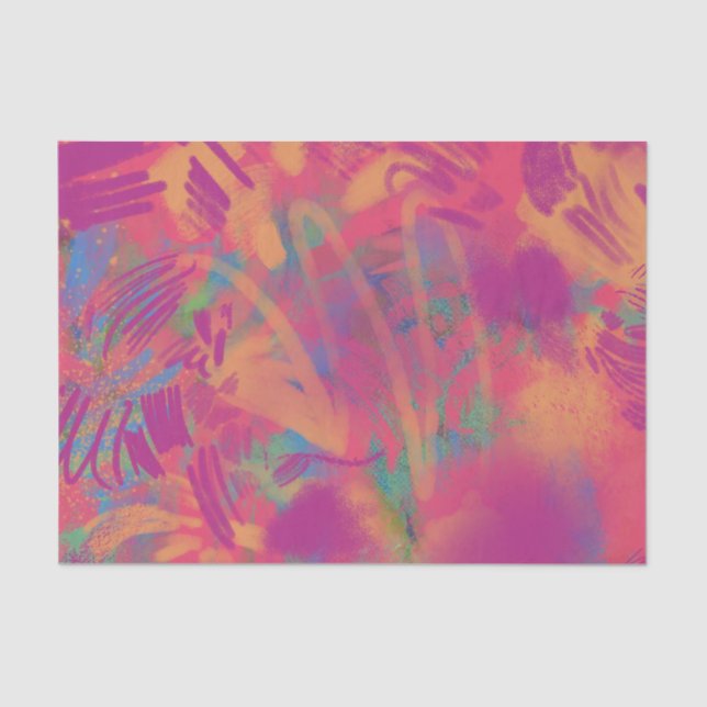 Multicolor Paint Texture Tissue Paper (Front)