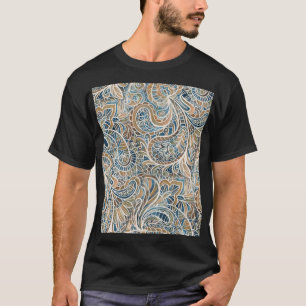Multicolor Paisley Hand-Drawn Print T-Shirt