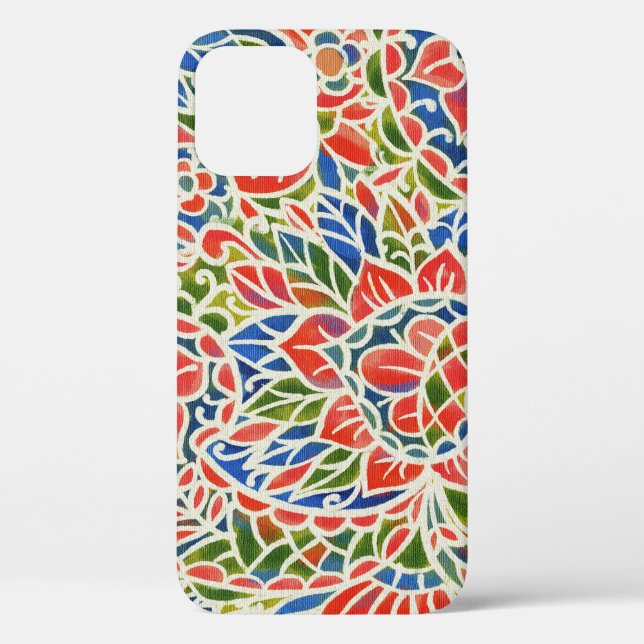 Multicolor Paisley Print Batik Pattern Case-Mate iPhone Case (Back)