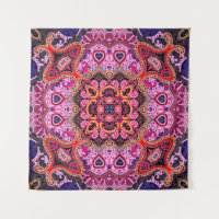 Multicolor paisley, scarf print design