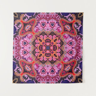 Multicolor paisley, scarf print design tapestry