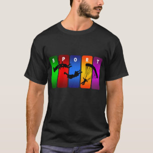 Multicolor Parachuting Emblem T-Shirt