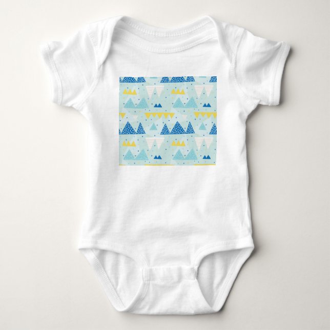 Multicolor Party: Fun Seamless Pattern. Baby Bodysuit (Front)