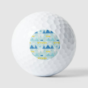 Multicolor Party: Fun Seamless Pattern. Golf Balls