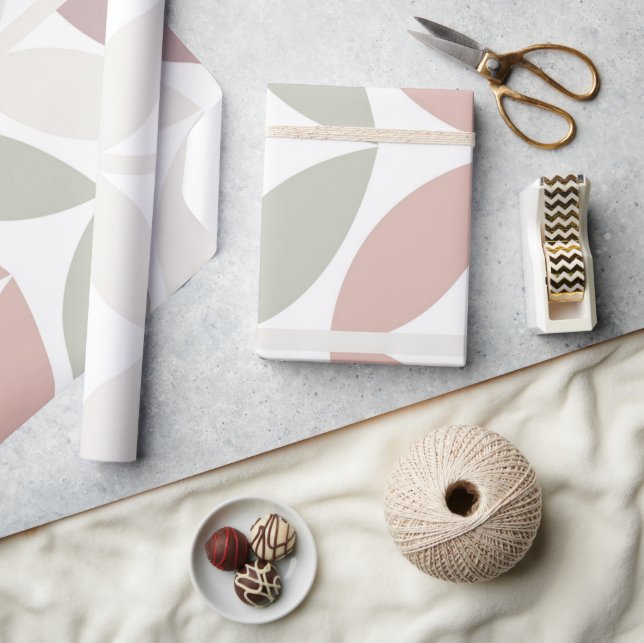 Multicolor Pastel Botanical Abstract Wrapping Paper (Crafts)