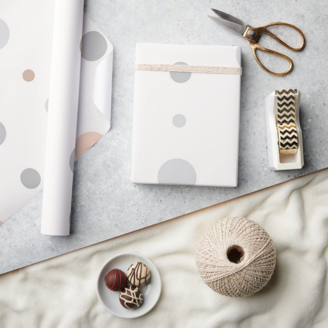 Multicolor Pastel Polka Dots  Wrapping Paper (Crafts)