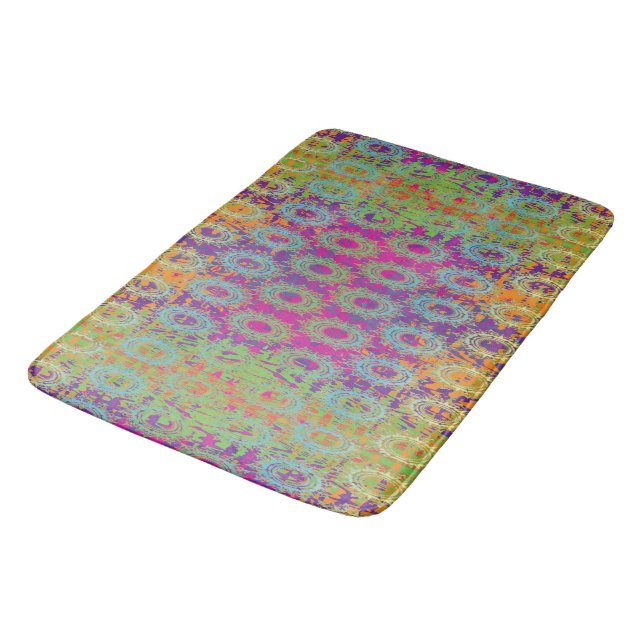 Multicolor pattern bath mat - Melrose (Angled)