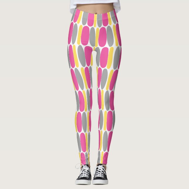 Multicolor Pattern Colourful Shapes Leggings (Front)