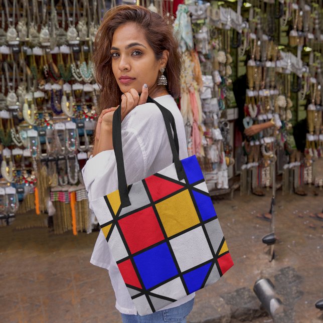 Multicolor pattern tote bag (Creator Uploaded)