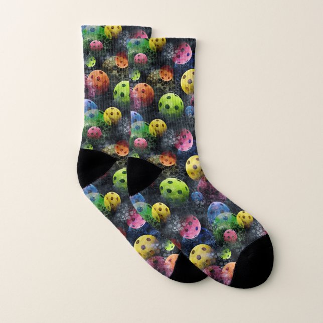 Multicolor Pickleballs Socks (Pair)
