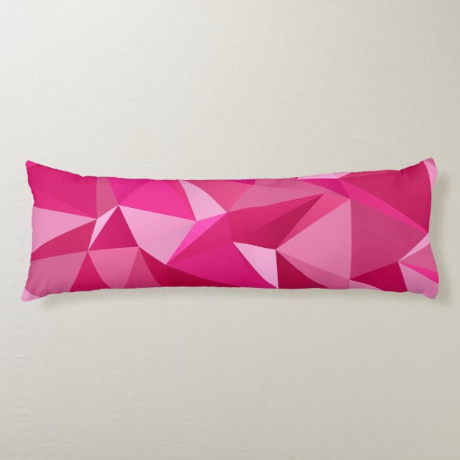 Multicolor Pink Geometrical Shapes Body Pillow (Front)