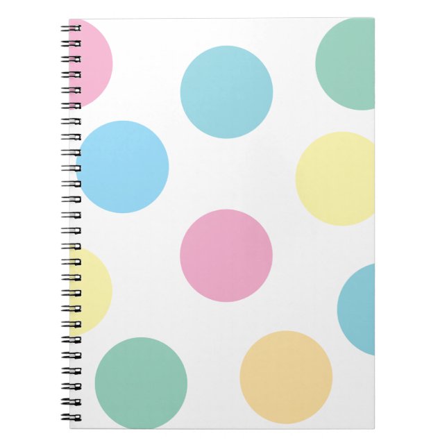 Multicolor Polka Dots Notebook (Front)
