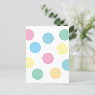 Multicolor Polka Dots Postcard