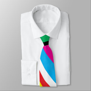 Multicolor Psychedelic Wavy Stripes Tie