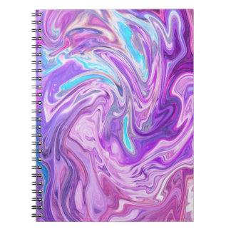 Multicolor Purple Marble Spiral Notebook