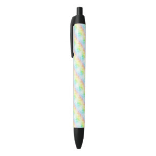 Multicolor Rainbow Clouds Customise or Stay Cloudy Black Ink Pen