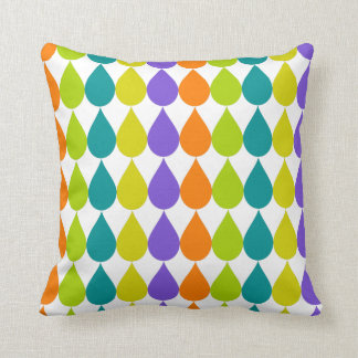 Multicolor Raindrops3 Graphic Cushion