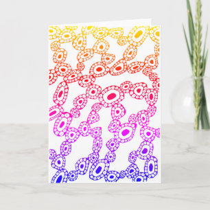 Multicolor Random Abstract Circle Blob Shapes Card