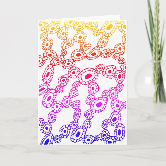 Multicolor Random Abstract Circle Blob Shapes Card (Front)