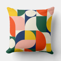 Multicolor Rounded Geometric Composition
