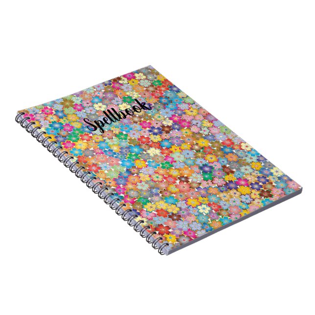 Multicolor Sakura flower  Notebook (Right Side)