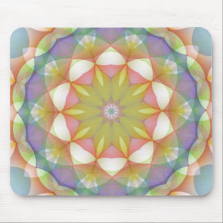 Multicolor Scalloped Flower Kaleidoscope Mouse Mat