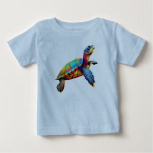 Multicolor Sea Turtle Baby T-Shirt