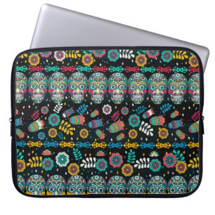 Multicolor seamless pattern. Boho style decorated Laptop Sleeve