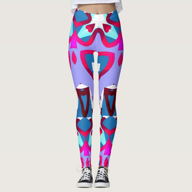 Multicolor seamless pattern "Ratti_Creative_Arts" Leggings (Front)