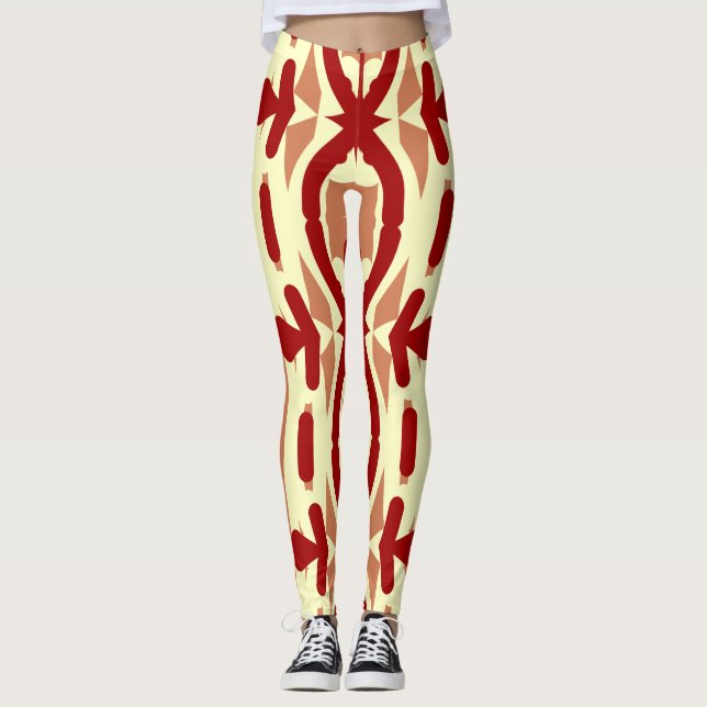 Multicolor seamless pattern "Ratti_Creative_Arts" Leggings (Front)