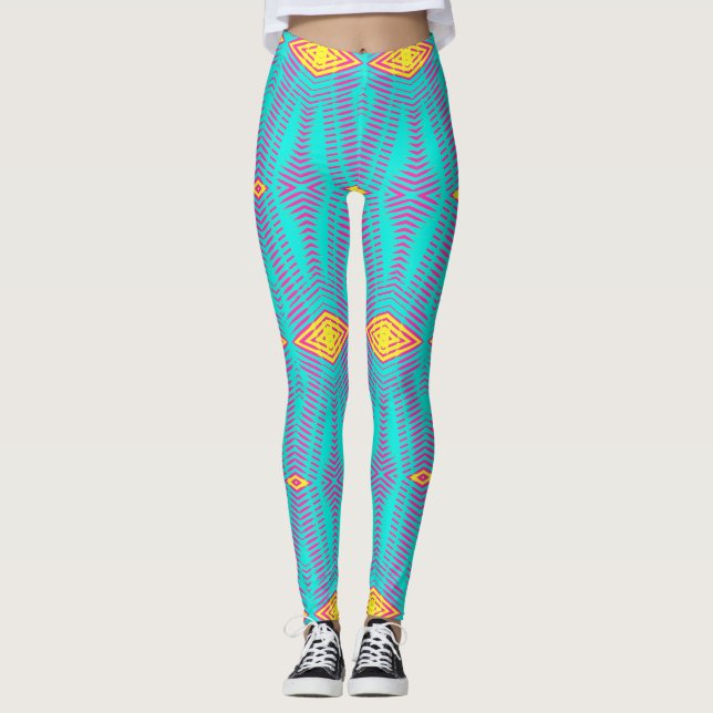 Multicolor seamless pattern "Ratti_Creative_Arts" Leggings (Front)