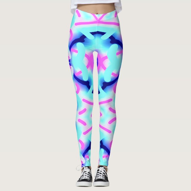 Multicolor seamless pattern "Ratti_Creative_Arts" Leggings (Front)