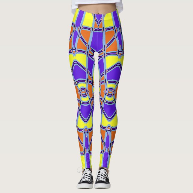 Multicolor seamless pattern "Ratti_Creative_Arts" Leggings (Front)