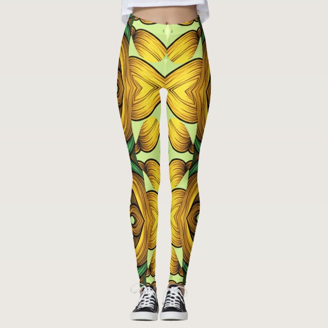Multicolor seamless pattern "Ratti_Creative_Arts" Leggings (Front)