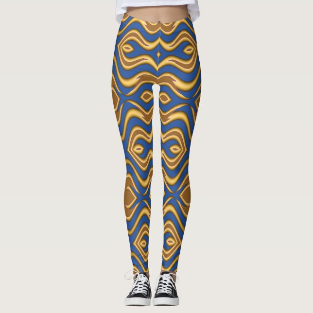 Multicolor seamless pattern "Ratti_Creative_Arts" Leggings (Front)
