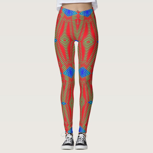Multicolor seamless pattern "Ratti_Creative_Arts" Leggings (Front)