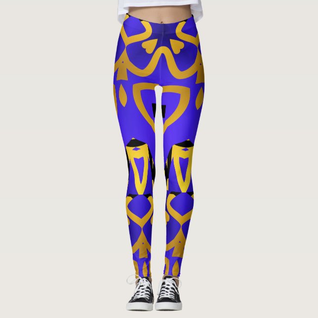 Multicolor seamless pattern "Ratti_Creative_Arts" Leggings (Front)