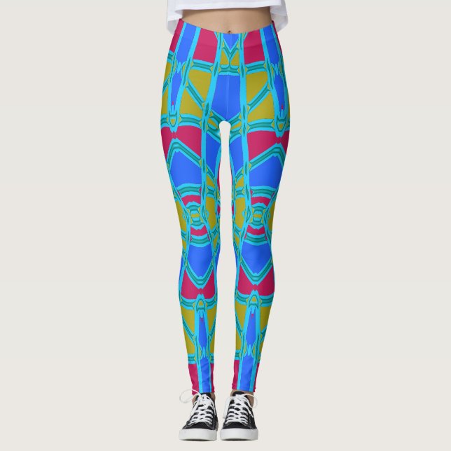 Multicolor seamless pattern "Ratti_Creative_Arts" Leggings (Front)