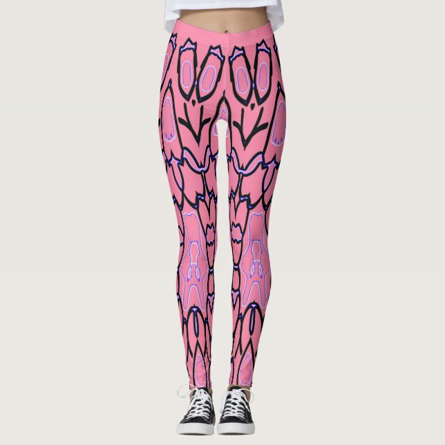 Multicolor seamless "Ratti_Creative_Arts" Leggings (Front)