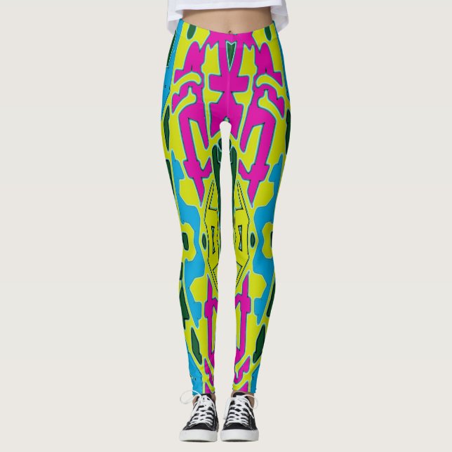 Multicolor seamless "Ratti_Creative_Arts" Leggings (Front)