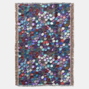 Multicolor Sequins burning man Throw Blanket